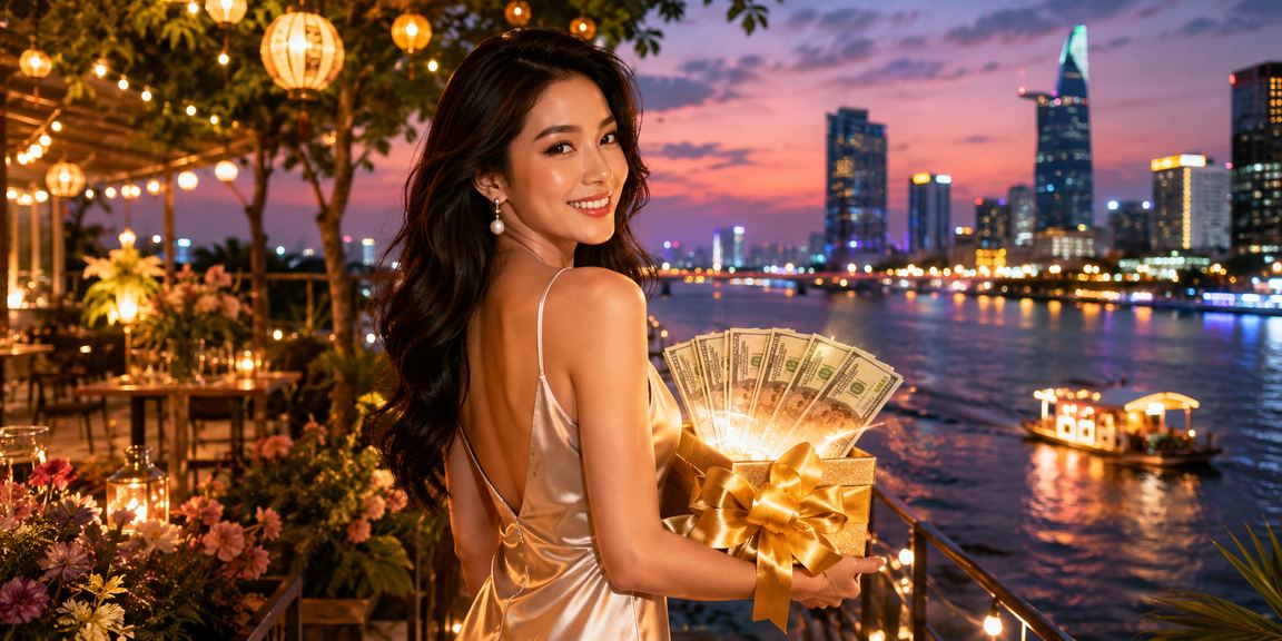 Giao diện minh họa điều khoản km3 tại quán cà phê Sài Gòn